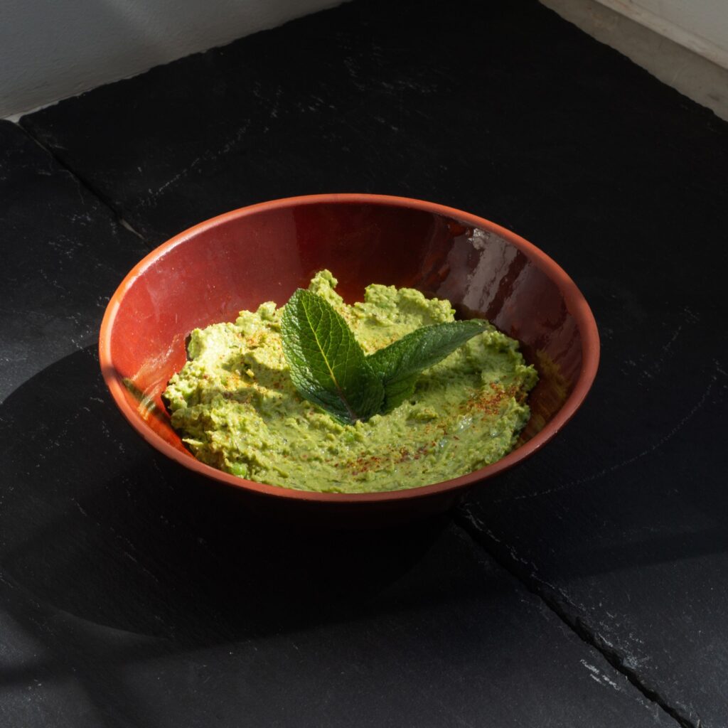 tartinade petits poix menthe carré